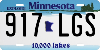 MN license plate 917LGS