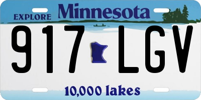 MN license plate 917LGV