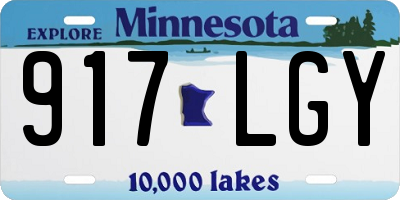 MN license plate 917LGY