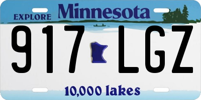 MN license plate 917LGZ