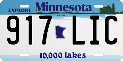 MN license plate 917LIC