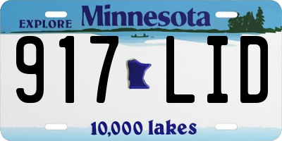 MN license plate 917LID