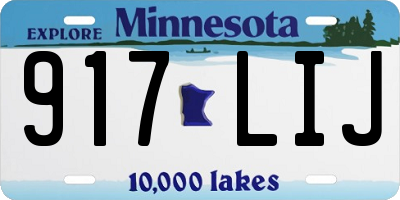MN license plate 917LIJ