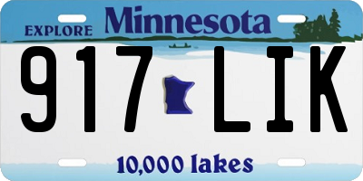 MN license plate 917LIK