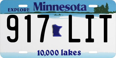 MN license plate 917LIT