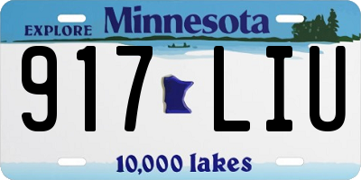 MN license plate 917LIU
