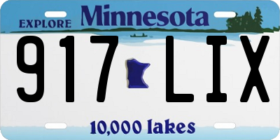 MN license plate 917LIX