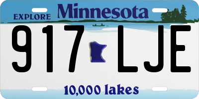 MN license plate 917LJE