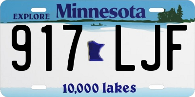 MN license plate 917LJF
