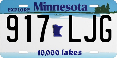 MN license plate 917LJG
