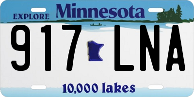 MN license plate 917LNA