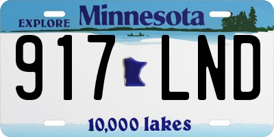 MN license plate 917LND