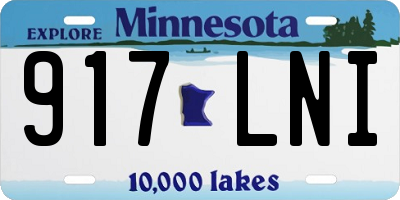 MN license plate 917LNI