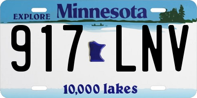 MN license plate 917LNV