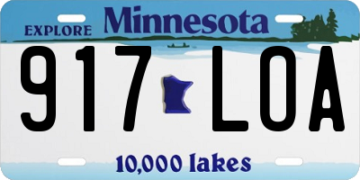 MN license plate 917LOA