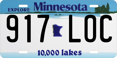 MN license plate 917LOC
