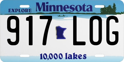 MN license plate 917LOG