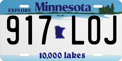 MN license plate 917LOJ