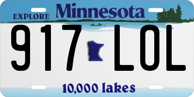 MN license plate 917LOL