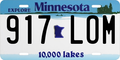 MN license plate 917LOM
