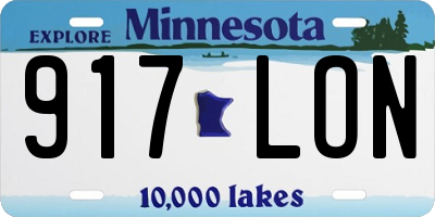 MN license plate 917LON