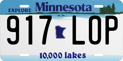 MN license plate 917LOP