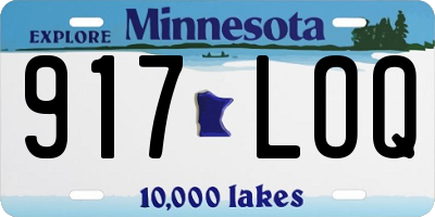MN license plate 917LOQ