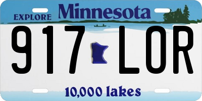 MN license plate 917LOR