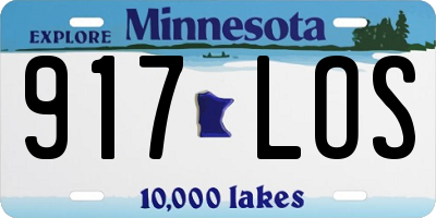 MN license plate 917LOS