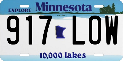 MN license plate 917LOW