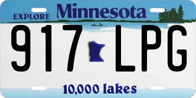 MN license plate 917LPG