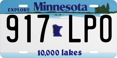 MN license plate 917LPO