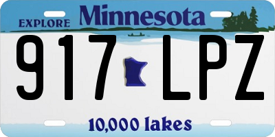 MN license plate 917LPZ