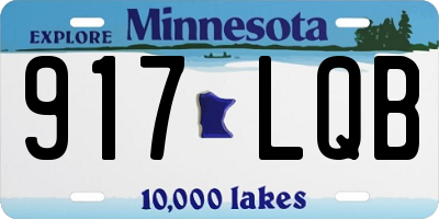 MN license plate 917LQB