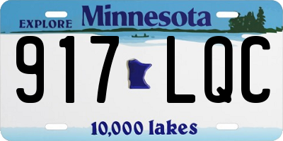 MN license plate 917LQC