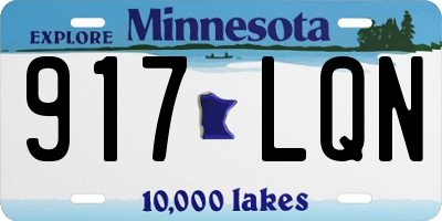 MN license plate 917LQN