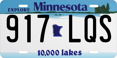 MN license plate 917LQS