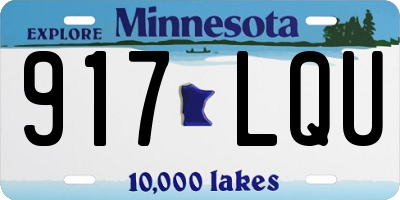 MN license plate 917LQU