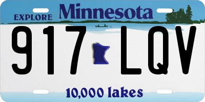 MN license plate 917LQV
