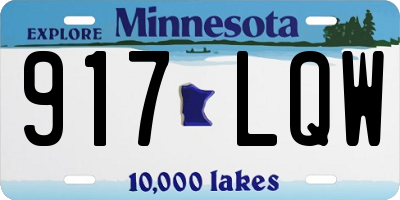 MN license plate 917LQW