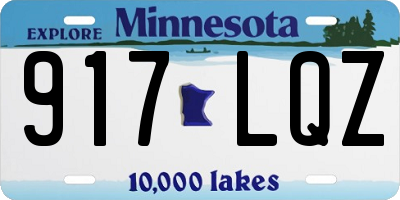 MN license plate 917LQZ