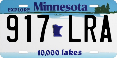 MN license plate 917LRA