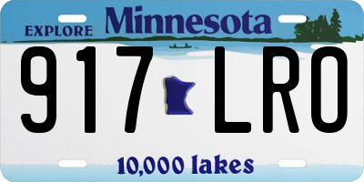 MN license plate 917LRO