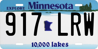 MN license plate 917LRW
