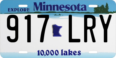 MN license plate 917LRY