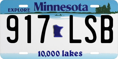 MN license plate 917LSB