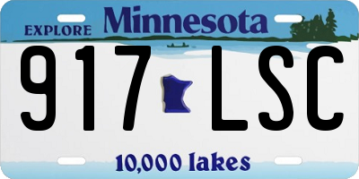 MN license plate 917LSC