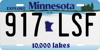 MN license plate 917LSF
