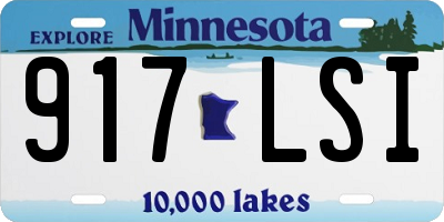 MN license plate 917LSI
