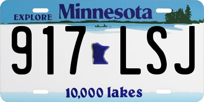 MN license plate 917LSJ